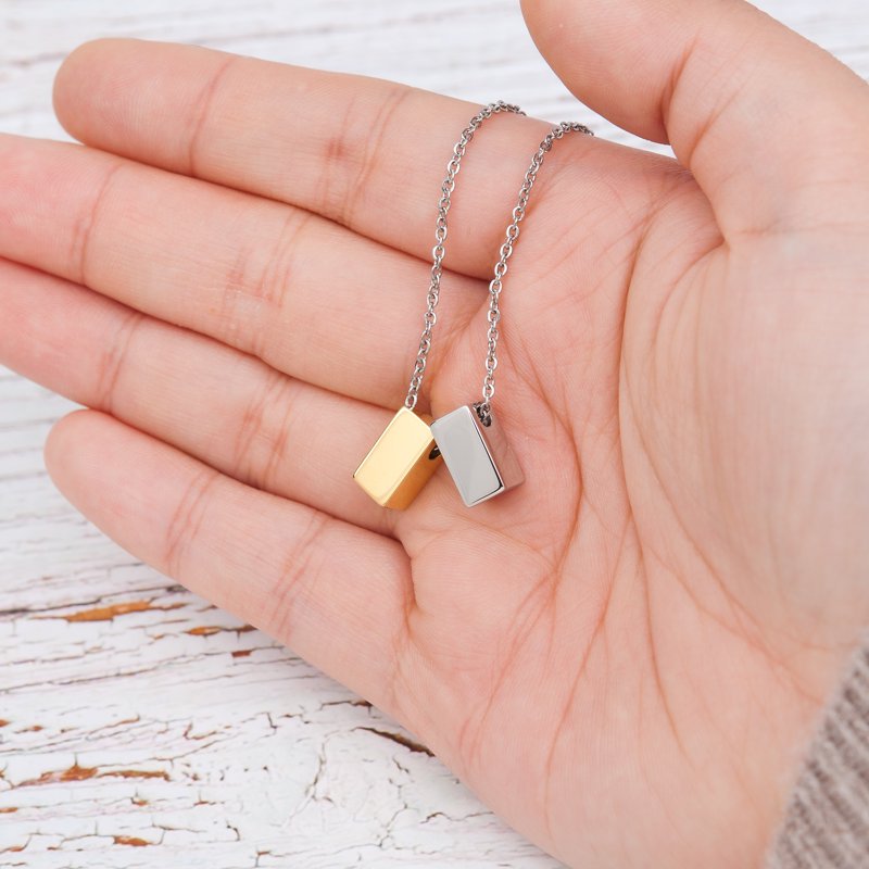 Mother's Day Jewelry Gift Set with Pendant Necklace and Card – Stainless Steel, Multiple Styles & Colors