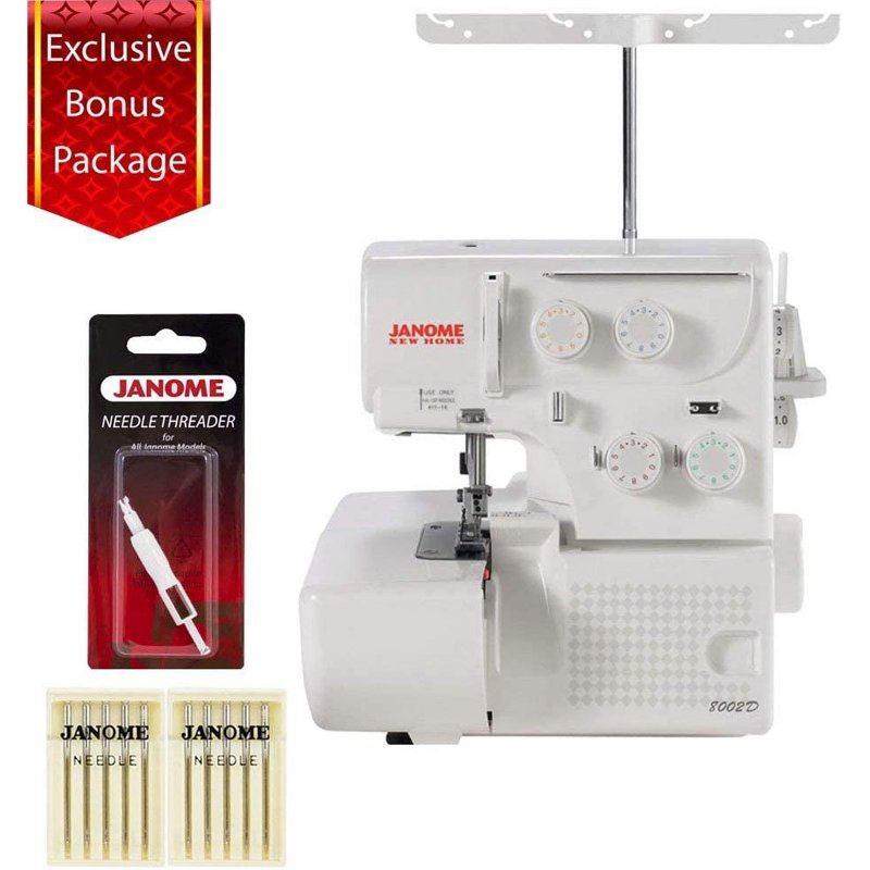 Janome 8002D Serger Sewing Machine with Bonus Bundle - Professional Finish