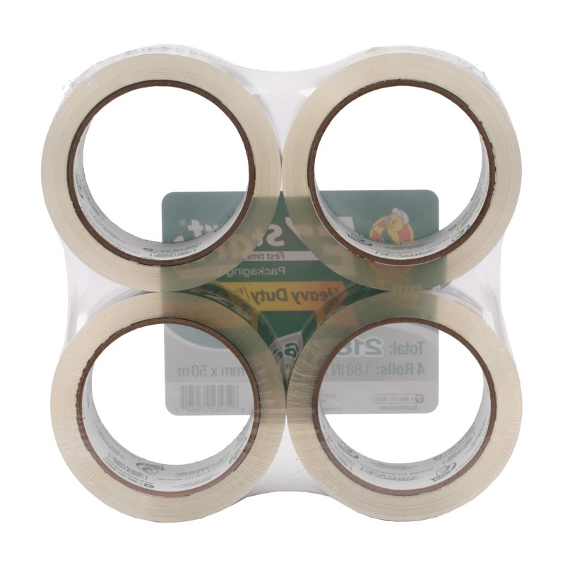 Clear Acrylic Packing Tape 1.88 in. x 54.6 yd. Frustration-Free 4-Pack