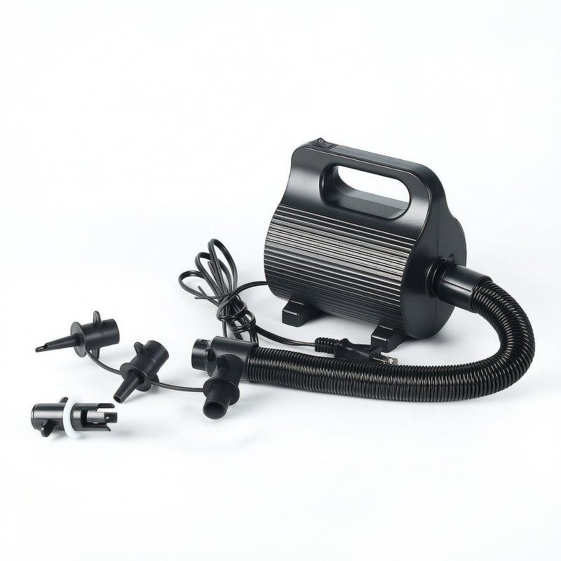 600W Electric Air Pump for Inflatables - Fast Inflate & Deflate, Includes 4 Nozzles