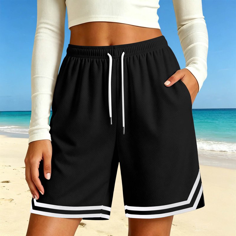 Women's Athletic Basketball Shorts - Quick Dry, Lightweight, Pockets