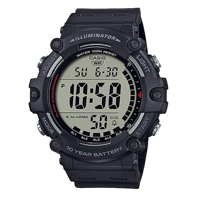 Digital Quartz Watch with 10-Year Battery Water Resistance 100m