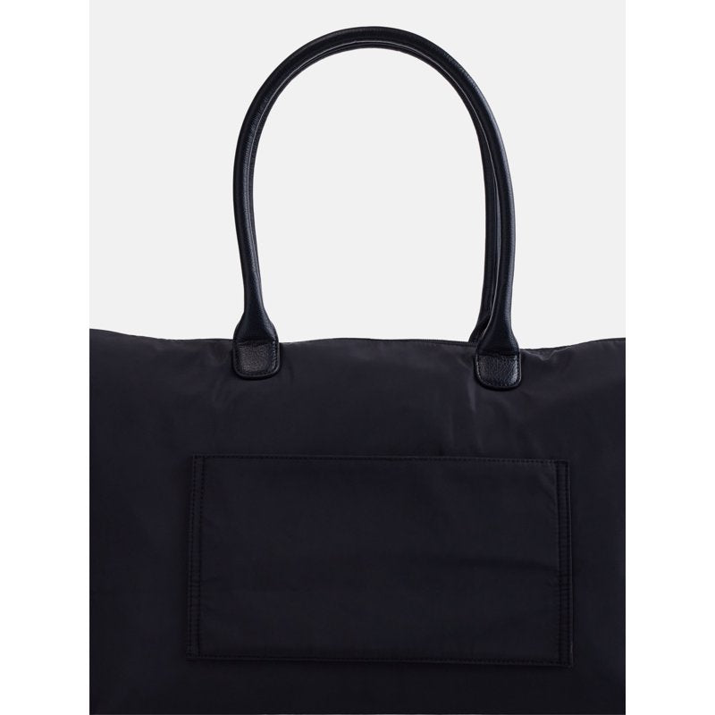 Women's Weekender Tote Bag with Interior & Exterior Pockets - Black