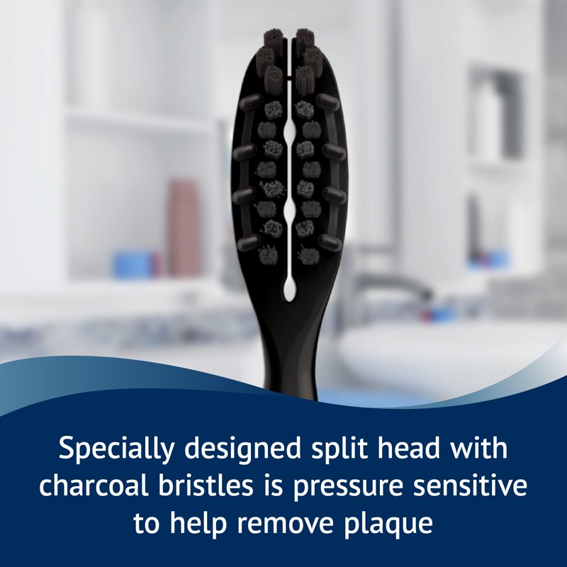 Electric Toothbrush with Charcoal Bristles - Deep Clean & Gum Massager