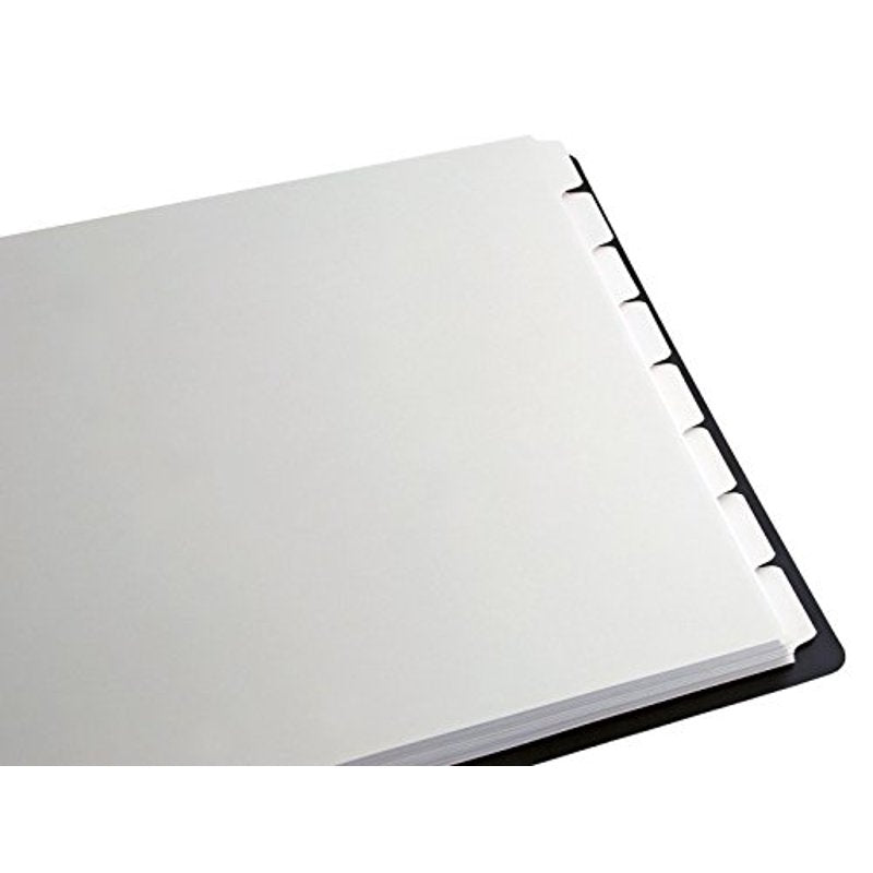 8 Tab Index Dividers Set - 11x17 White Landscape No Holes Durable