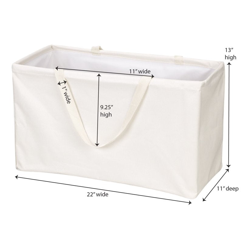 Large Capacity Canvas Utility Tote Bag Water-Resistant Vinyl Lining