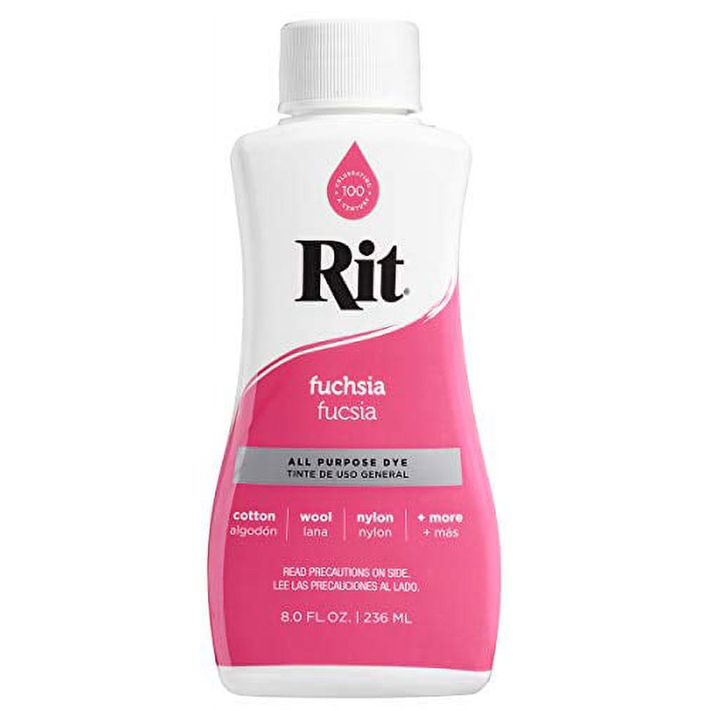 Liquid Fabric Dye - Fuchsia 8oz - Vibrant Color for Clothing & Home