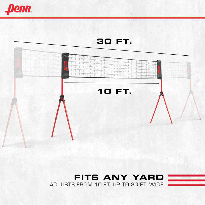 Premium Volleyball Set with Adjustable Net and Ball - Portable Backyard Sports Equipment