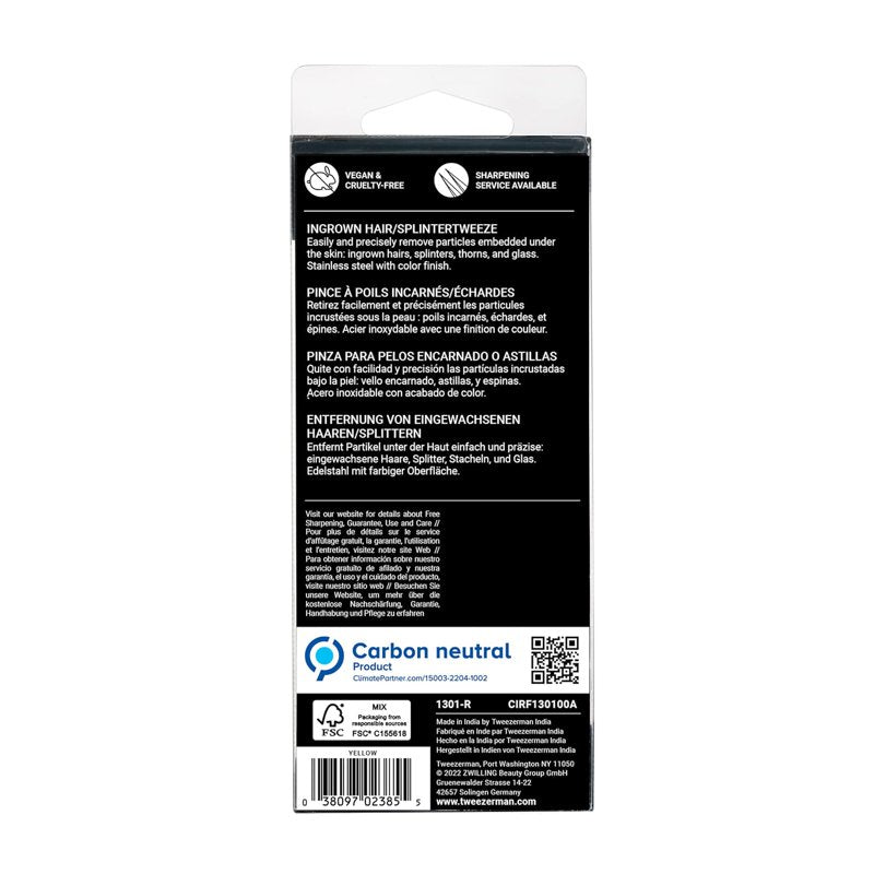 Tweezerman First Aid Splinter Tweezer - Precision Stainless Steel Tool for Splinter Removal