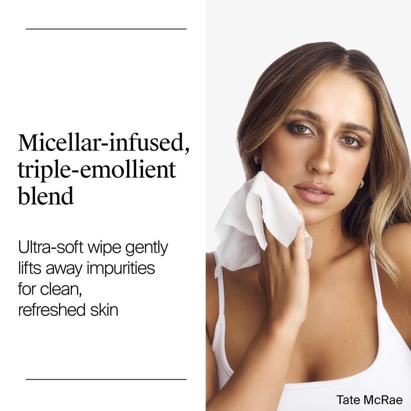 Micellar Makeup Remover Wipes - Gentle, Hypoallergenic, Travel-Size 20 Count