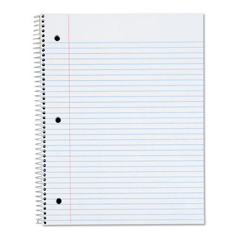 Wirebound Notebooks with Coil-Lock Binding, 70 Sheets, 1 Subject, Medium College Rule, Assorted Covers, 10.5 x 8 inches, Pack of 2