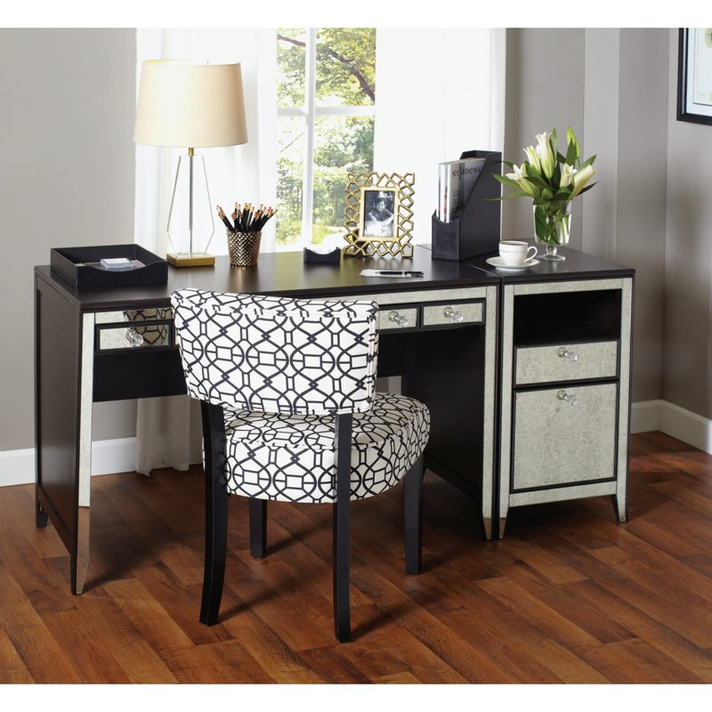 Faux Leather Paper Tray for Desk Organization, Black