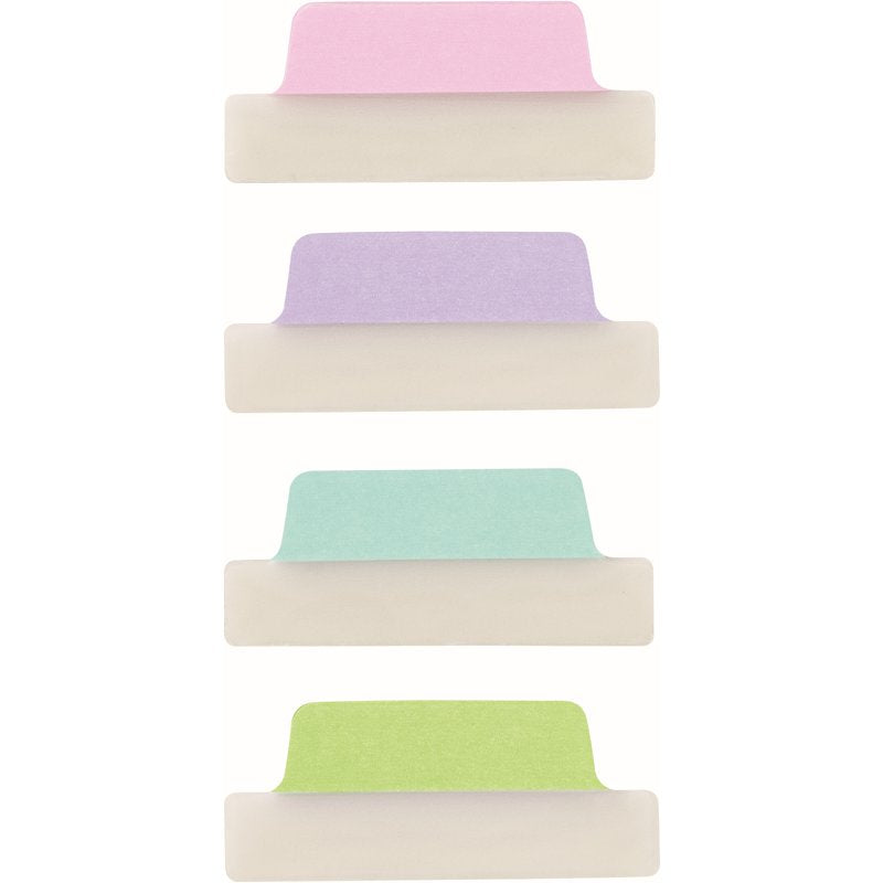 Assorted Pastel Page Tabs with Repositionable Adhesive - 48 Pack