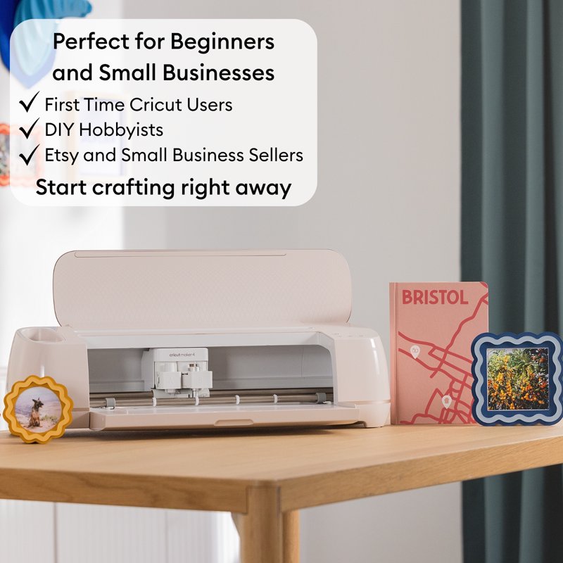 Cricut Maker 4 Cutting & EasyPress SE Bundle for Custom T-Shirts & DIY Projects