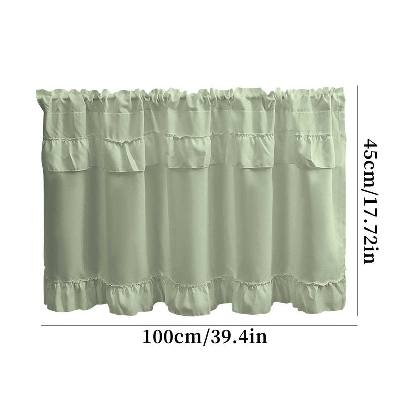 Blackout Window Valances for Living Room Bedroom Bathroom - Thermal Insulated 39x17 Inches
