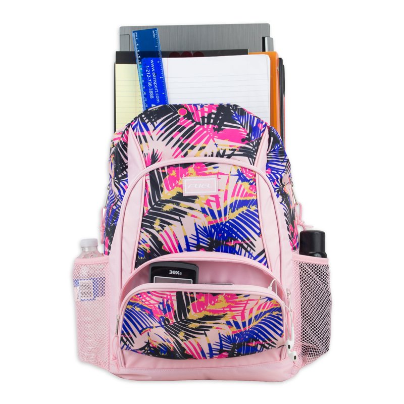 Unisex Triple Pocket Backpack with Padded Straps and Multiple Compartments
