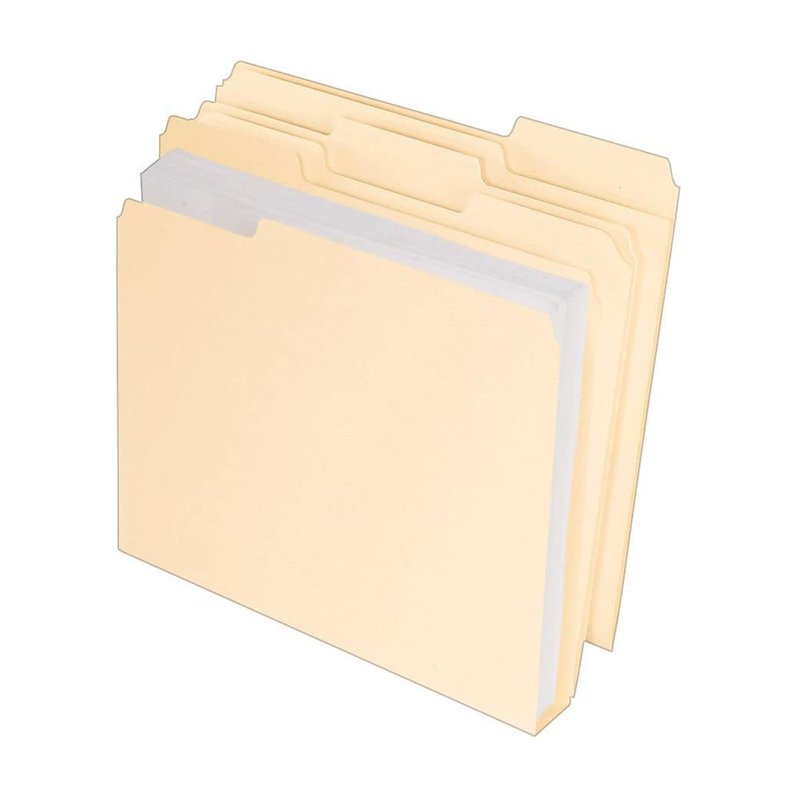 DoubleStuff Letter File Folders - Manila, 1/3 Cut, Pack of 50