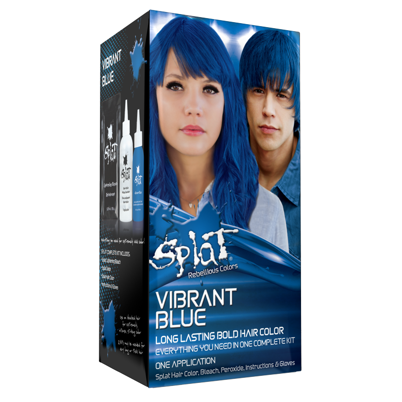 Semi-Permanent Hair Color Kit - Vibrant Blue, Bleach & Styling Supplies