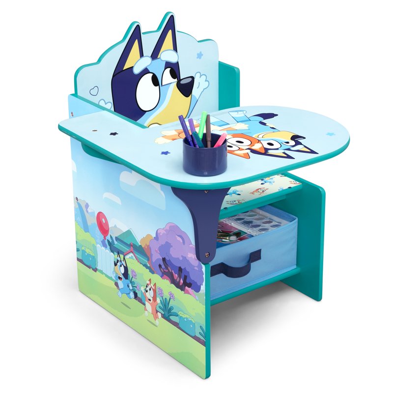 Bluey Chair Desk with Storage Bin by Delta Children - Bluey Variation