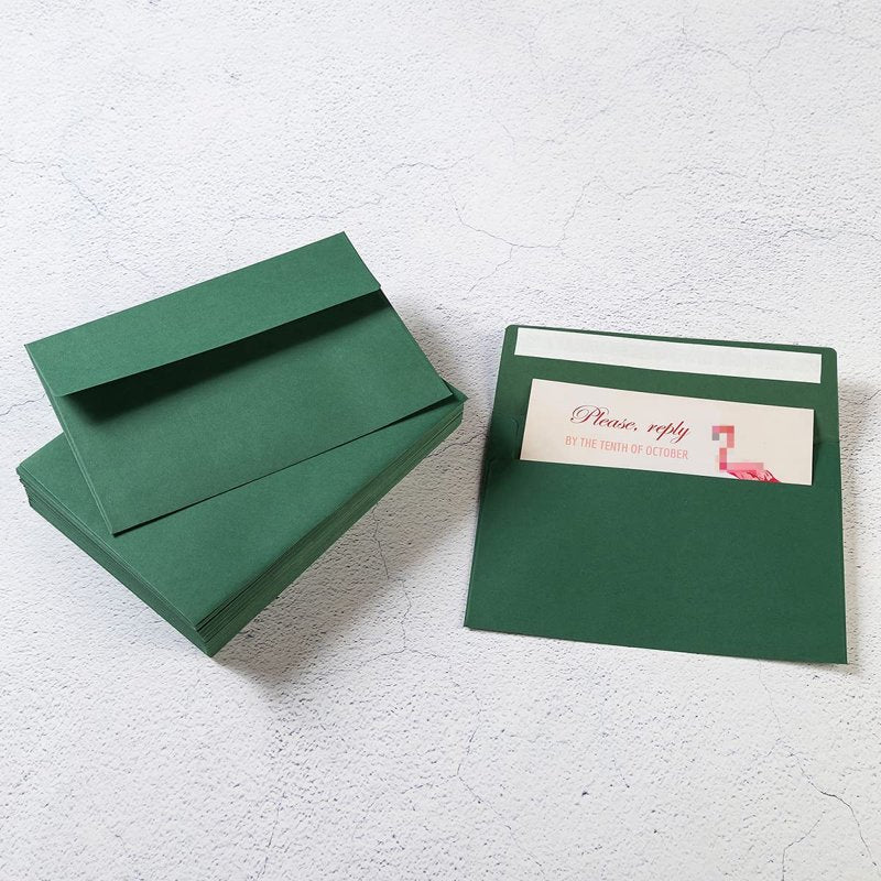 50 Pack A7 Self Seal Envelopes for Wedding Party Greeting Cards Photos