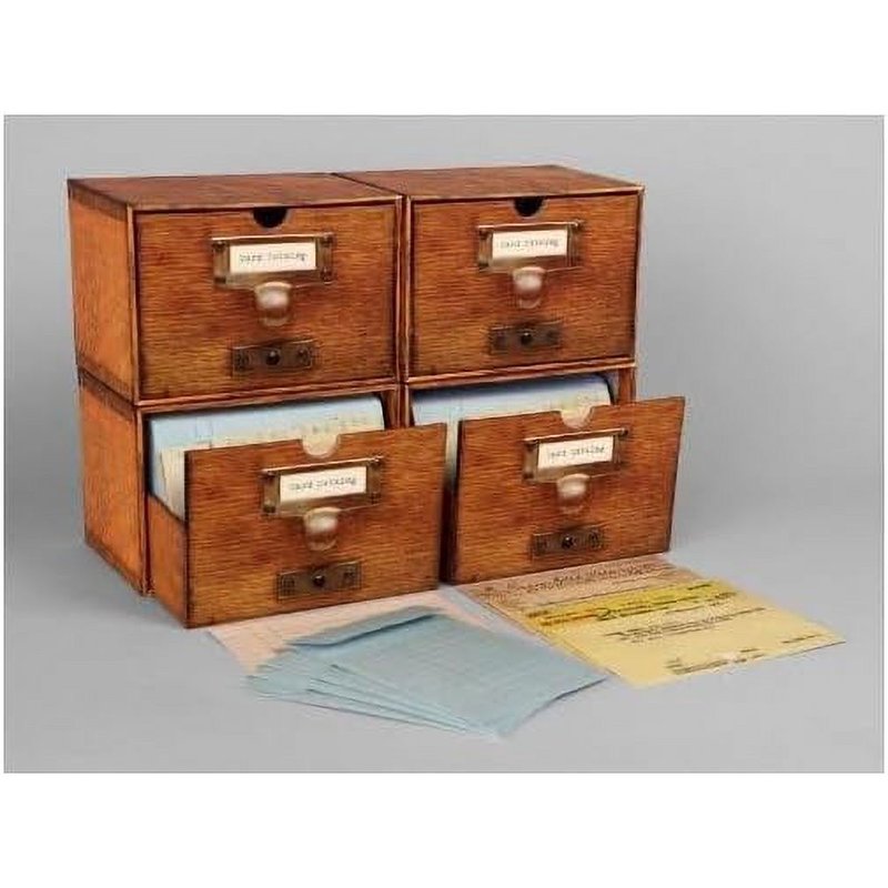 Card Catalog with 30 Notecards from the Library of Congress - Educational Stationery Set