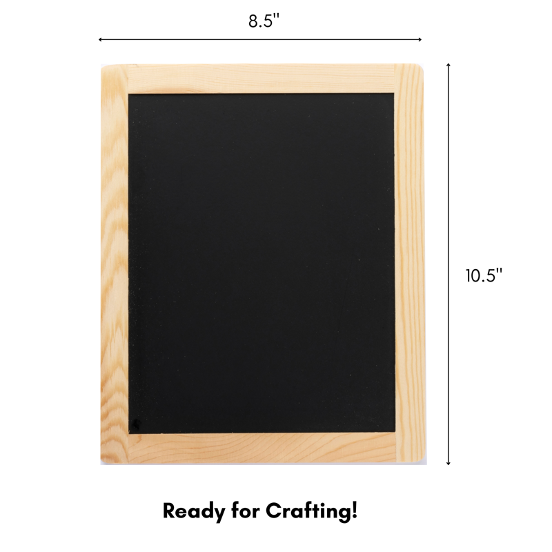 Unpainted Wood Frame Chalkboard - Double-Sided, 8.5 x 10.5 Inches, Pack Variants