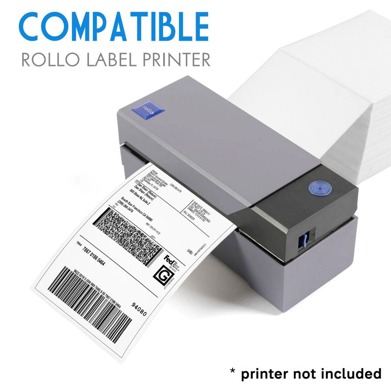 4x6 Thermal Shipping Labels - Waterproof, Strong Adhesive, Fanfold Pack of 500