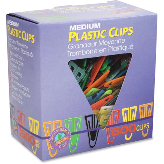 Assorted Plastic Clips 1 Inch - Heavy Duty Office & Home Organization - 500 Pack