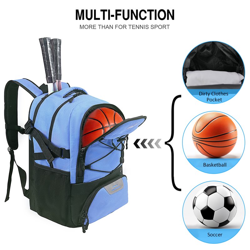 Large Capacity Tennis Backpack Bag with Ventilated Shoe Compartment
