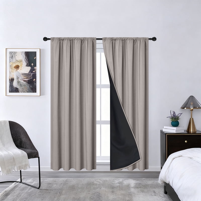Light-Blocking Thermal Insulating Soundproof Curtains for Living Room and Bedroom
