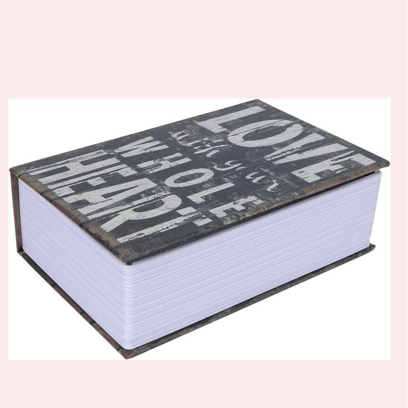 Hidden Book Safe with Combo Lock - Discreet Stainless Steel Money & Jewelry Storage
