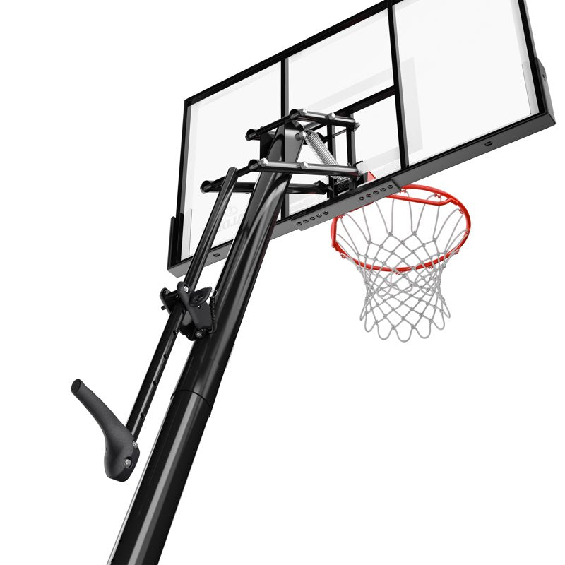 Portable 54-Inch Basketball Hoop System with Adjustable Height and Polycarbonate Backboard