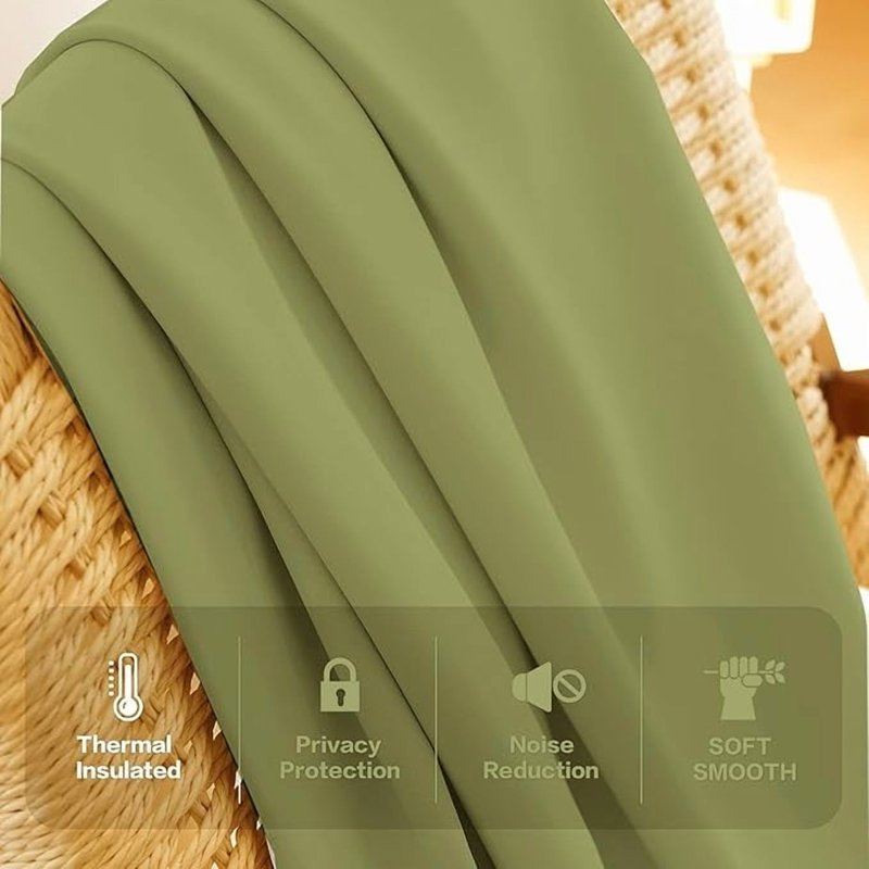 Blackout Pinch Pleat Curtains with Thermal Insulation, Room Darkening Drapes for Bedroom and Living Room