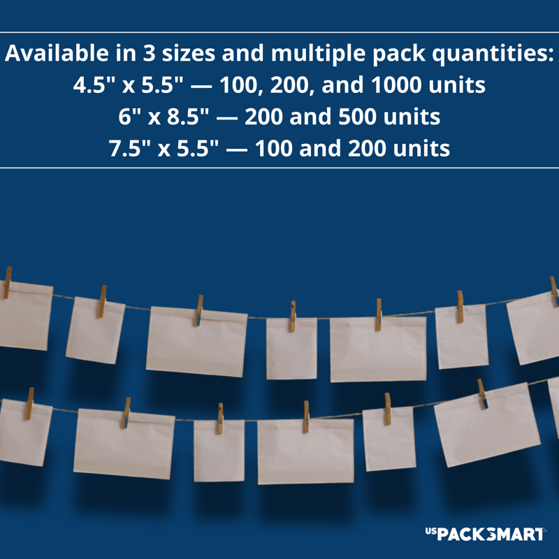 Clear Packing List Shipping Envelopes - Heavy Duty Adhesive, Recyclable, Bulk 100+