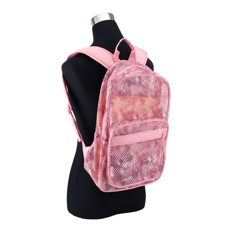 Unisex City Mesh Backpack 16-Inch with Adjustable Padded Straps - Multiple Colors