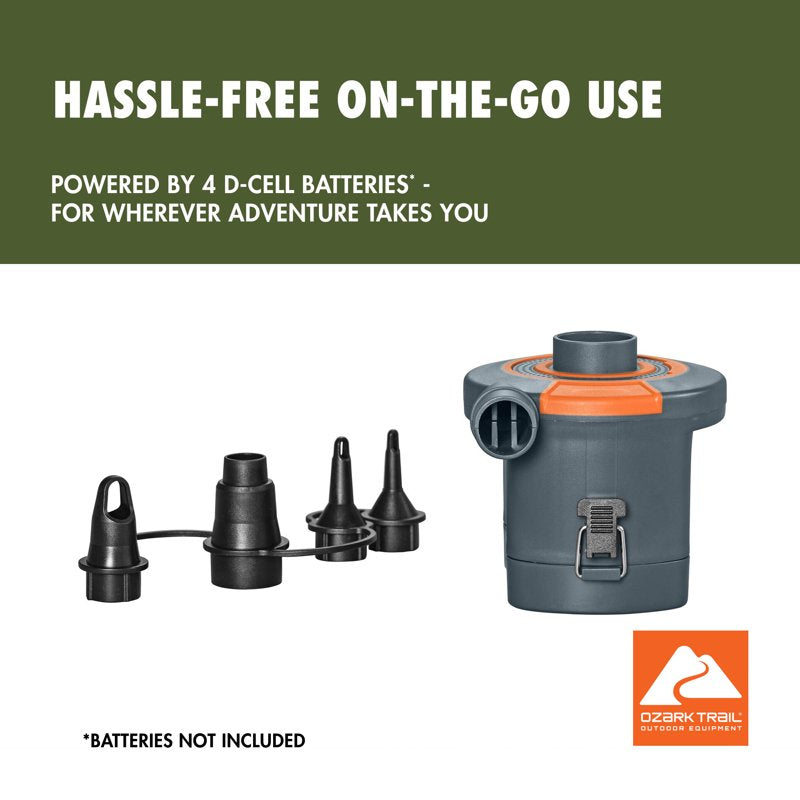Battery & Corded Electric Air Pump for Inflatable Items, Fast Airflow