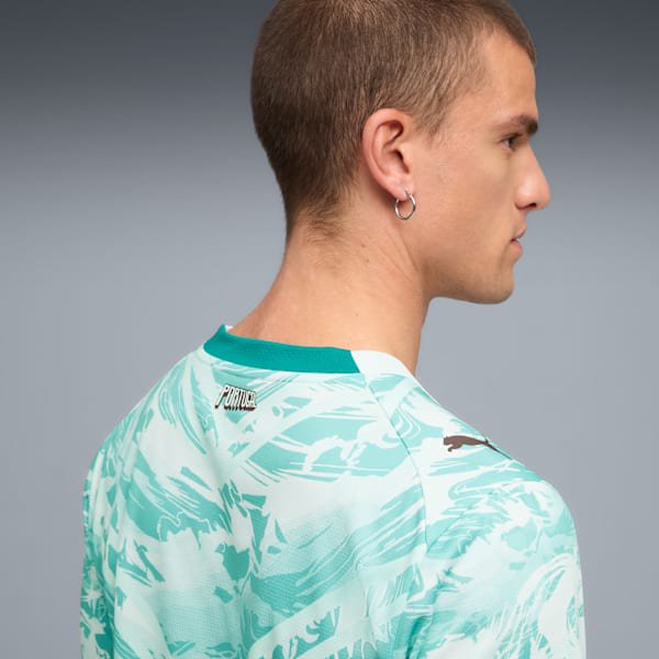 Portugal Stadium Away Soccer Jersey - 2XL, White Lagoon Green
