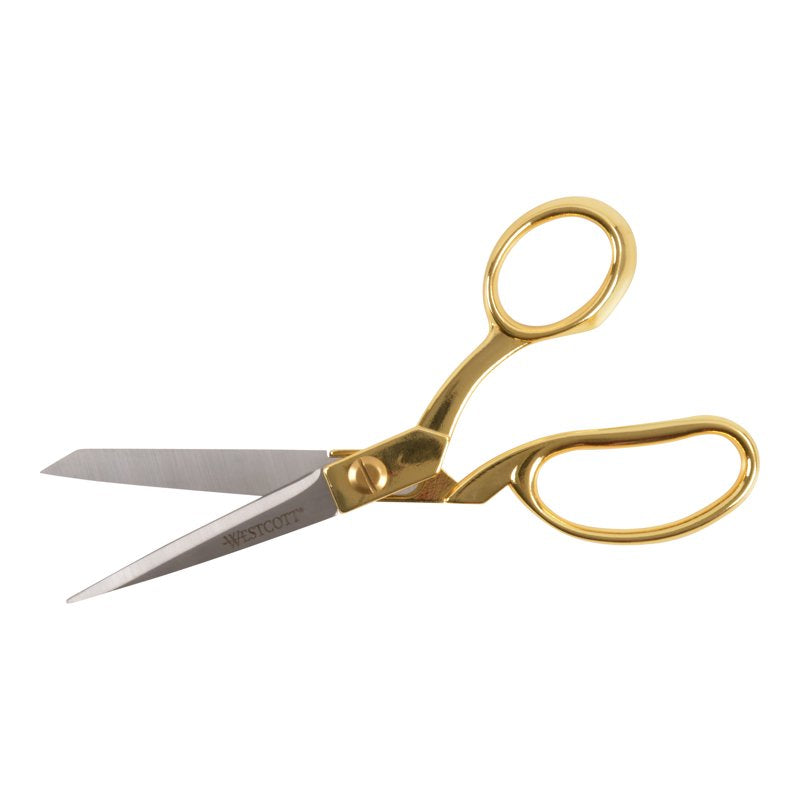 8 Inch Gold Stainless Steel Fabric Scissors - Heavy Duty Craft & Sewing Shears
