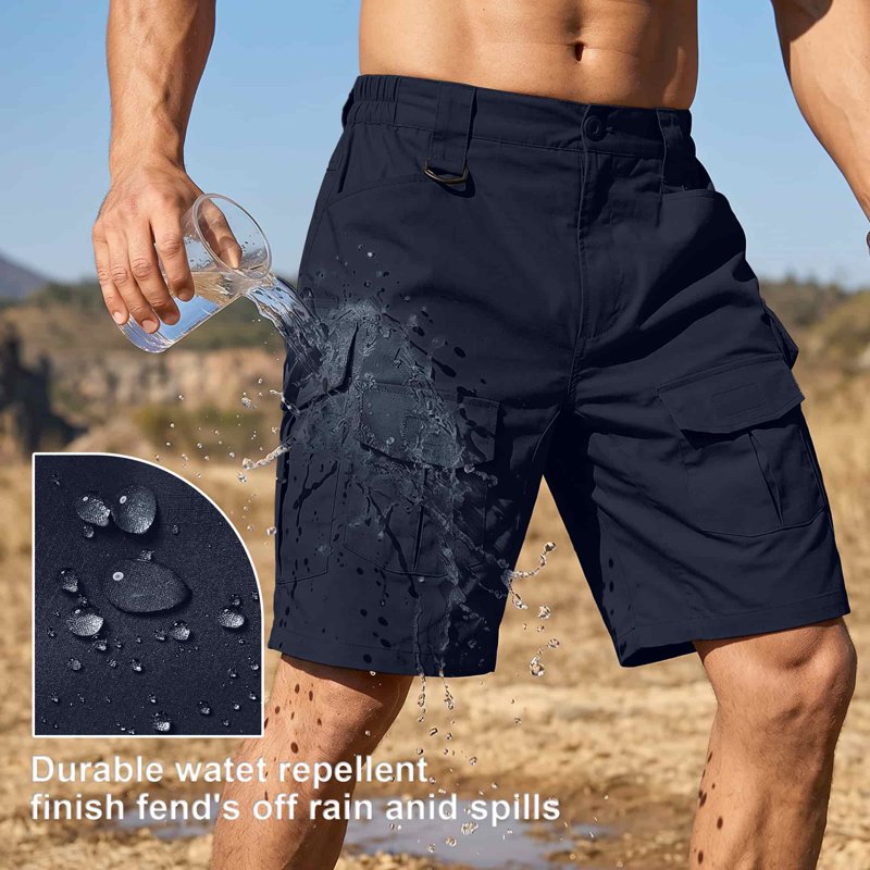 Men's Cargo Shorts with 10 Pockets - Outdoor Work, Hiking, Camping, Casual