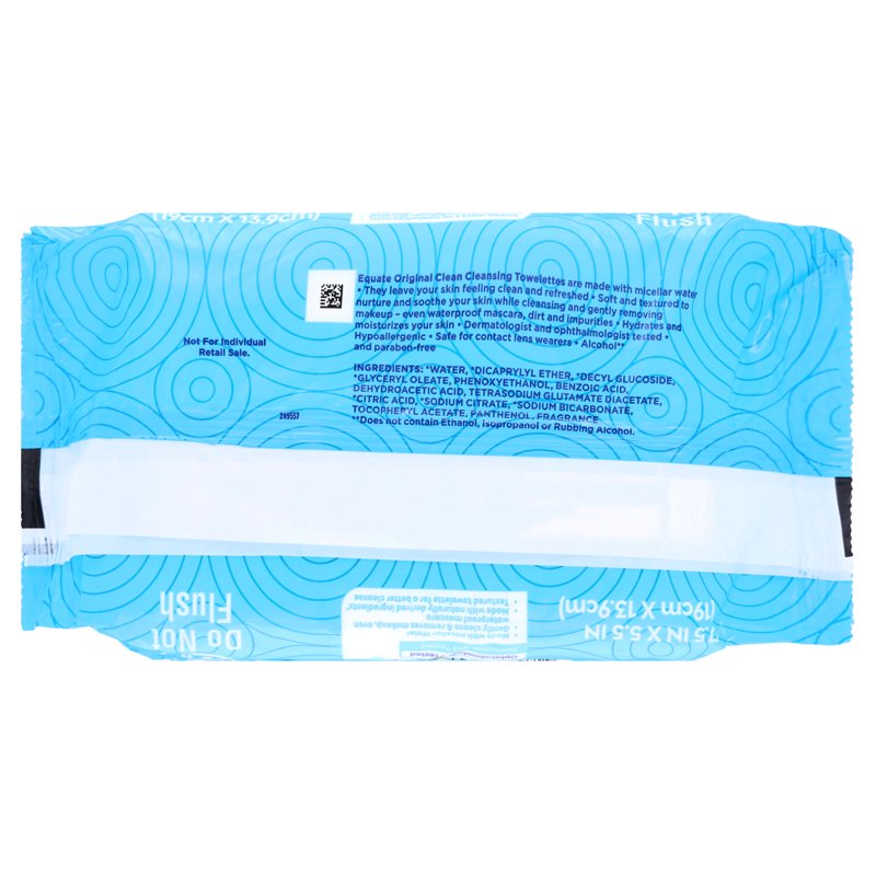 Cleansing Wipes - Gentle Face & Body Disposable Towelettes, 100 Count