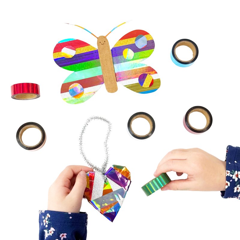 Hello Hobby Shimmer Washi Tape Set - 11 Rolls for Crafts & Decor