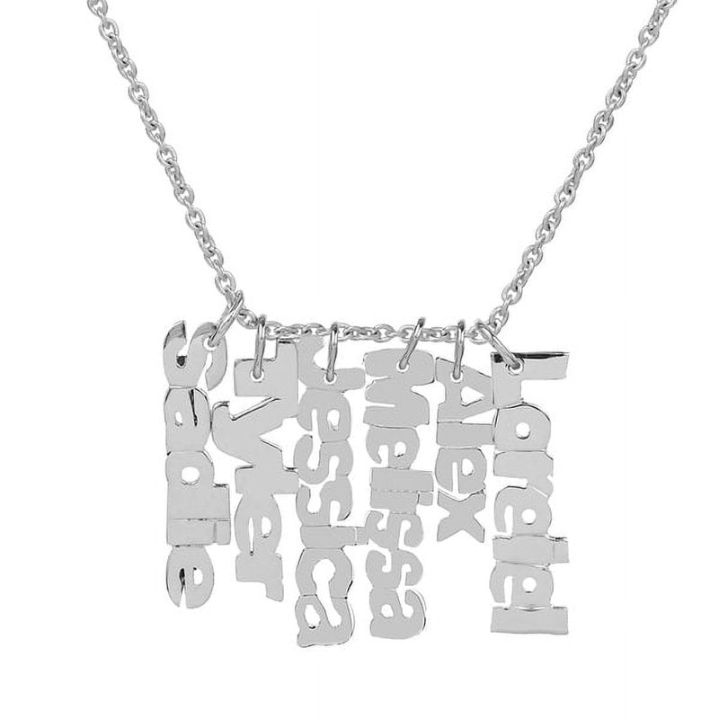 Personalized Mother's Name Necklace with Charms - Custom Family Jewelry