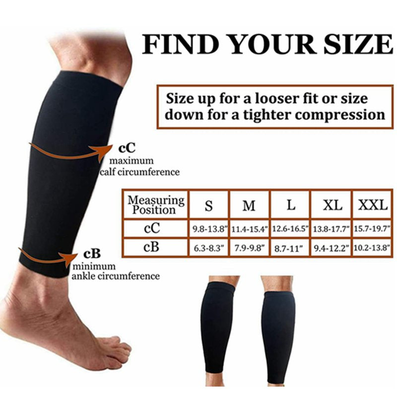 Copper Calf Compression Sleeves 23-32mmHg Support for Varicose Veins & Cramps
