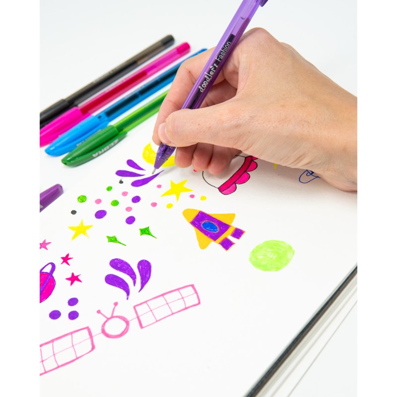 Neon Gel Pens Set 10 Pack - Bold 1.0mm Point for Writing & Art