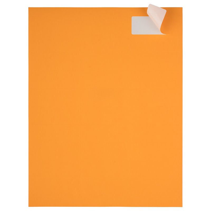 Neon Orange Address Labels - 1 x 2 5/8 Inch Self-Adhesive Mailing Stickers, Pack of 120