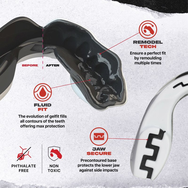 Sports Mouth Guard with Case - Dual Layer Impact Protection for Adults & Youth