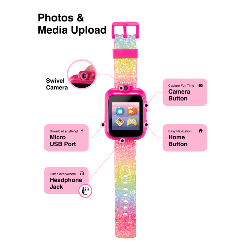 Kids Smartwatch with Customizable Faces and Educational Games - Multiple Colors