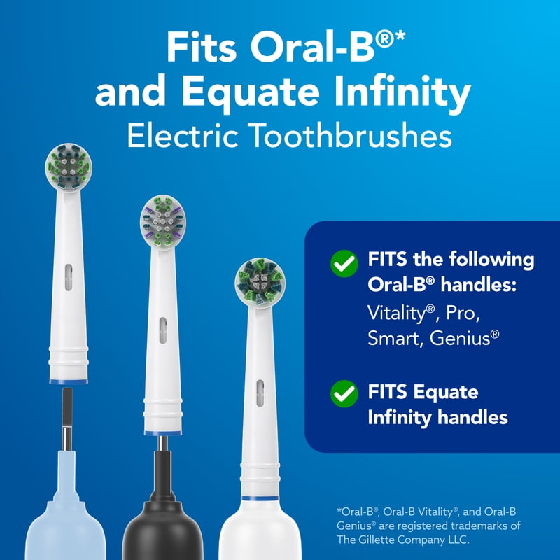 Electric Toothbrush Replacement Heads with Deep-Flossing Bristles - Pack of 8