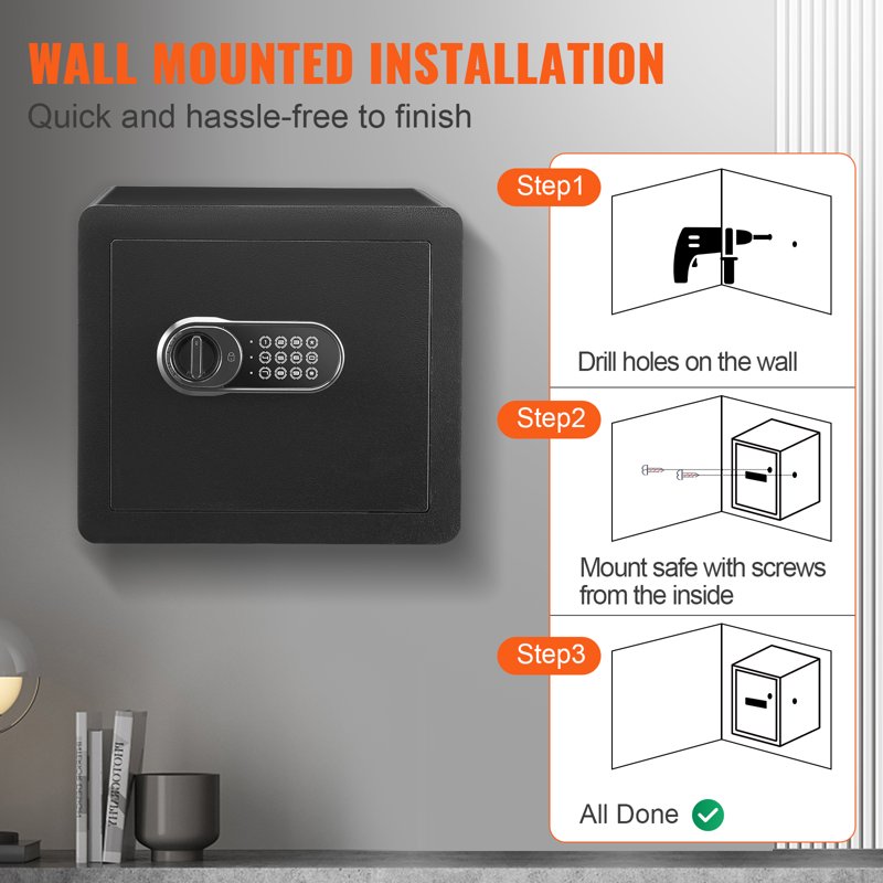 Home Safe 1.2 Cu Ft Steel Security Safe with Digital Keypad & Keys