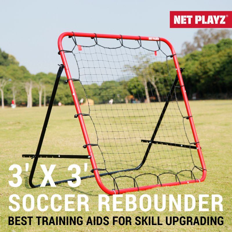 3x3ft Soccer Rebounder Net Training Practice Net – Kid & Teen Skill Training
